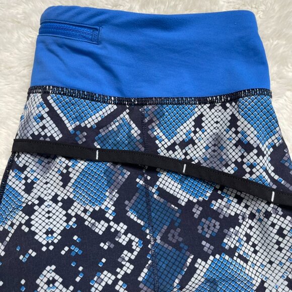 Lululemon Run Speed Shorts 4 Mini Ziggy Snake Caspian Pipe Dream Blue Snakeskin - Picture 3 of 9